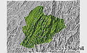 Satellite 3D Map of Longsheng, lighten, desaturated