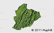 Satellite 3D Map of Longsheng, single color outside