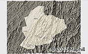 Shaded Relief 3D Map of Longsheng, darken