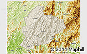 Shaded Relief 3D Map of Longsheng, physical outside