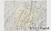 Shaded Relief 3D Map of Longsheng, semi-desaturated