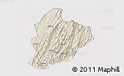Shaded Relief 3D Map of Longsheng, single color outside