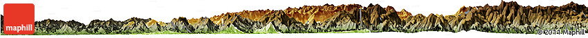 Physical Horizon Map of Longsheng, darken