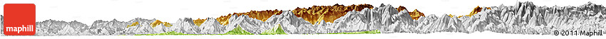 Physical Horizon Map of Longsheng, lighten, desaturated