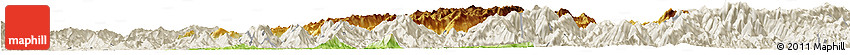 Physical Horizon Map of Longsheng, shaded relief outside Physical Horizon Map of Longsheng, shaded relief outside