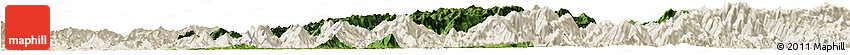 Satellite Horizon Map of Longsheng, shaded relief outside