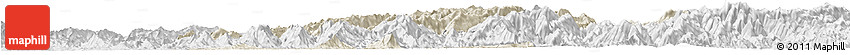 Shaded Relief Horizon Map of Longsheng, lighten, desaturated Shaded Relief Horizon Map of Longsheng, lighten, desaturated