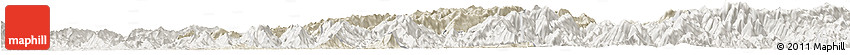 Shaded Relief Horizon Map of Longsheng, lighten Shaded Relief Horizon Map of Longsheng, lighten