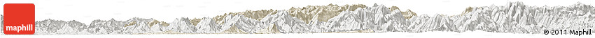 Shaded Relief Horizon Map of Longsheng, lighten, semi-desaturated Shaded Relief Horizon Map of Longsheng, lighten, semi-desaturated