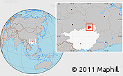 Gray Location Map of Longsheng, highlighted parent region