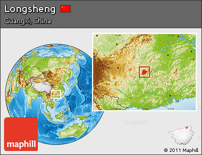 Physical Location Map of Longsheng