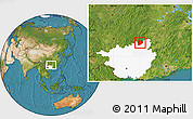 Satellite Location Map of Longsheng, highlighted parent region