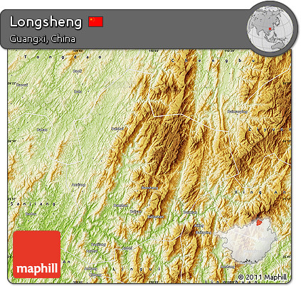 Physical Map of Longsheng