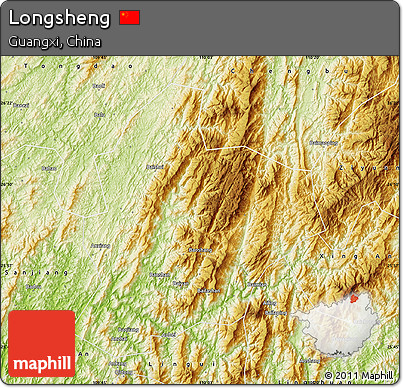 Physical Map of Longsheng