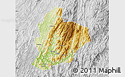 Physical Map of Longsheng, lighten, desaturated