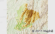 Physical Map of Longsheng, lighten