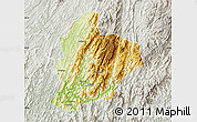 Physical Map of Longsheng, lighten, semi-desaturated