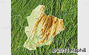 Physical Map of Longsheng, satellite outside