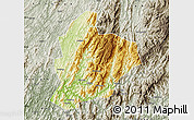 Physical Map of Longsheng, semi-desaturated