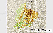Physical Map of Longsheng, shaded relief outside