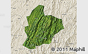 Satellite Map of Longsheng, shaded relief outside