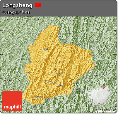 Savanna Style Map of Longsheng