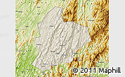 Shaded Relief Map of Longsheng, physical outside