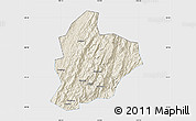 Shaded Relief Map of Longsheng, single color outside