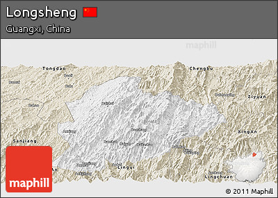 Classic Style Panoramic Map of Longsheng