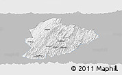Gray Panoramic Map of Longsheng, single color outside