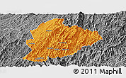Political Panoramic Map of Longsheng, desaturated