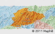 Political Panoramic Map of Longsheng, lighten