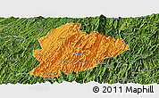 Political Panoramic Map of Longsheng, satellite outside