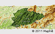 Satellite Panoramic Map of Longsheng, physical outside