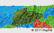 Satellite Panoramic Map of Longsheng, political outside