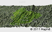 Satellite Panoramic Map of Longsheng, semi-desaturated