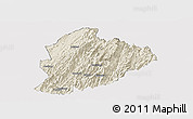 Shaded Relief Panoramic Map of Longsheng, cropped outside