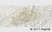 Shaded Relief Panoramic Map of Longsheng, lighten