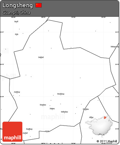 Blank Simple Map of Longsheng