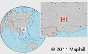 Gray Location Map of Luocheng