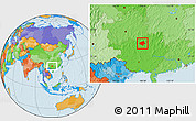 Political Location Map of Luocheng
