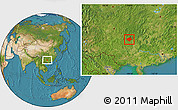 Satellite Location Map of Luocheng