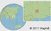 Savanna Style Location Map of Luocheng
