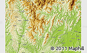 Physical Map of Luocheng