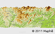 Physical Panoramic Map of Luocheng