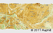 Physical Panoramic Map of Nandan