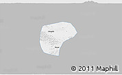 Gray 3D Map of Nanning, single color outside
