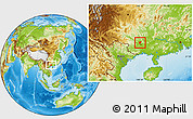 Physical Location Map of Nanning