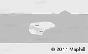Gray Panoramic Map of Nanning, single color outside