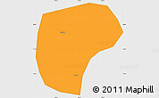 Political Simple Map of Nanning, single color outside